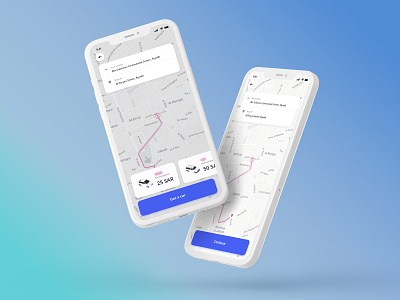 Get a car app design car iphone mobile ride trip uber ui design