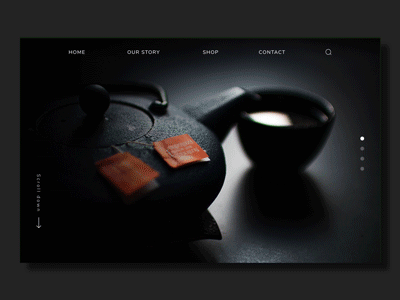 ORGANIC TEA black design green organic tea ui ux web webdesign