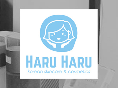 Haru Haru logo // Korean skincare & cosmetics blue branding cosmetics korean logo portrait skincare