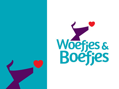 Woefjes & Boefjes animal bark blue children coaching dog head logo nature soft thieve thug