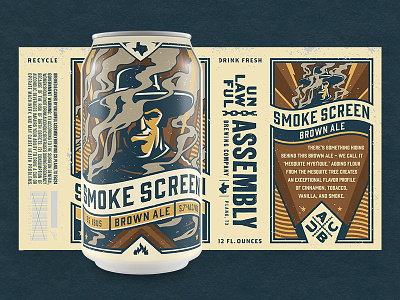 UABC Smoke Screen Brown Ale Label