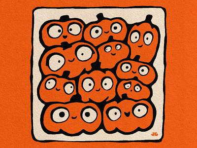 Pumpkin Heads cartoon character design cute faces fall graphic design halloween illustration october pumpkin pumpkins sketchbook