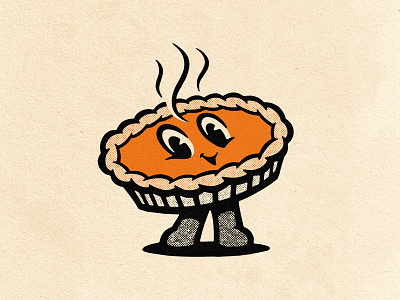 PUMPKIN PIE CHARACTER branding character character design cute icon illustration logo mascot mascot design pie pumpkin pumpkin pie thanksgiving vector