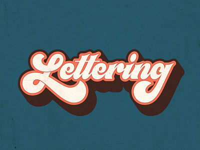 70's Inspired "Lettering" Script 70s fat handlettering lettering script swashes type typography