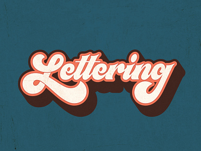 70's Inspired "Lettering" Script