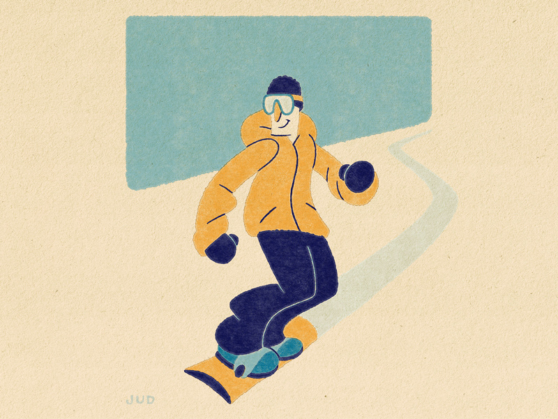 First Tracks judlively skateboarding snowboarding snowboarder flat design flat branding icon vector design illustration