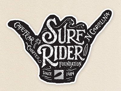 Surf Rider Foundation Stickers branding design hand lettering icon illustration lettering logo stickers surfing typography vector