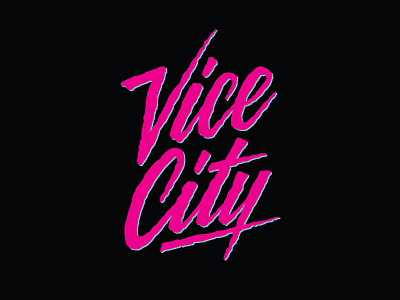 Vice City - Handlettering 80s branding design hand lettering high rollerz illustration illustrator jiu jitsu jiu jitsu lettering logo logotype miami neon script typography vector vice city