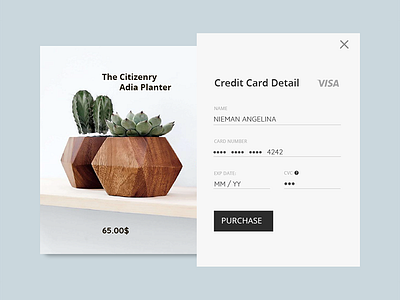 Payform for Gift Shop 002 card dailyui form payform shop ui