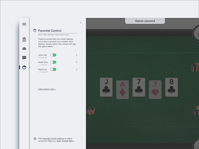 UX | Parental control for an online gaming platform