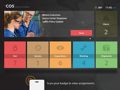 eCOS - Service Centers dashboard industrial mixed reality skeletal tracking user interaction