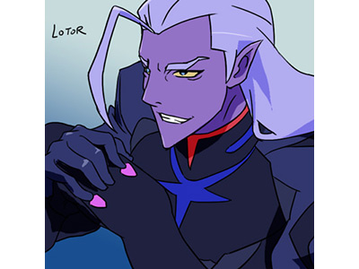 Drawing Lotor from Voltron