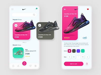 Concept design for Nike app. appdesign figma ui design uiux uxui