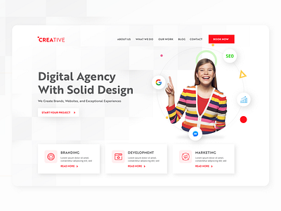 Digital Agency UI Design digitalagency figma graphic design marketingagency ui uidesign uxui webdesign xd