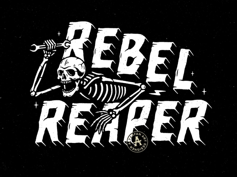 Work for Rebel Reaper Clothing by Alterfan Art on Dribbble