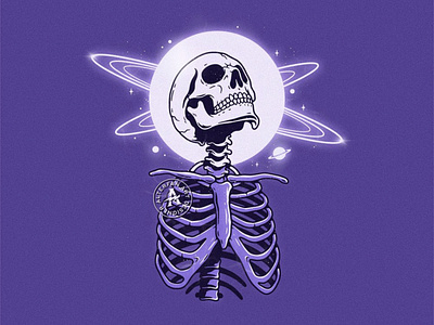 CHILD OF THE COSMOS alterfan cosmos coverart halloween illustration reaper skeleton skull space vector