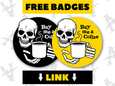 "BUY ME A COFFEE" FREE BADGES