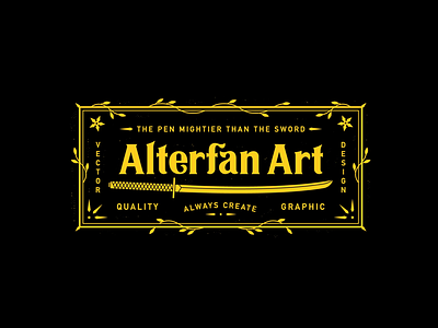 ALTERFAN ART artwork badge designer designforsale illustrator logo openforcommission vector