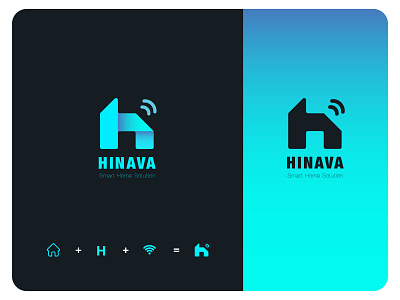 Hinava Smart Home new Logo app art branding branding design design graphic h logo hinava home home logo icon identity logo smart smart home smart home app smarthome vector