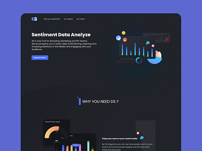 Data analyze landing concept analysis analytics branding business dashboard data data analyze design elements landing landing page logo sentiment ui user interface ux vector web application web design website