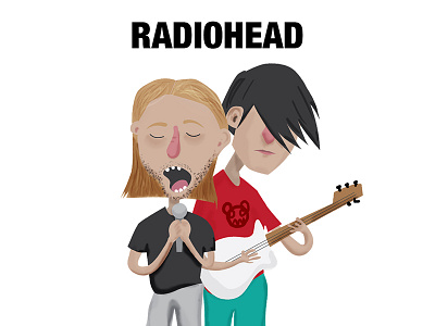 Radiohead character digitalpaint graphic illustration painting radiohead thom yorke