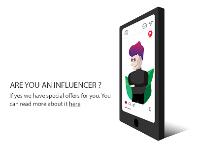 UI Element for an influencer marketing webApplication character illustration influencer influencers ui uidesign ux webdeisgn