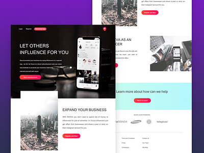 UI design for an influencer marketing website by Hossein Khalili on ...