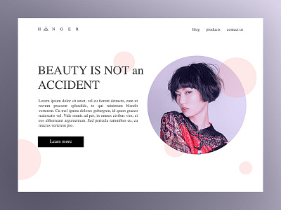 Minimal fashion webpage concept