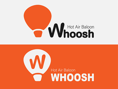 Whoosh (Hot Air Baloon) adobe illustrator baloon brand identity branding dailylogo dailylogochallenge dailylogodesign graphic identity illustration illustrator logo logo design logos logotype typography whoosh