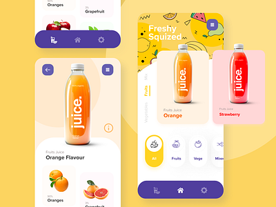 E-commerce Juice App Concept