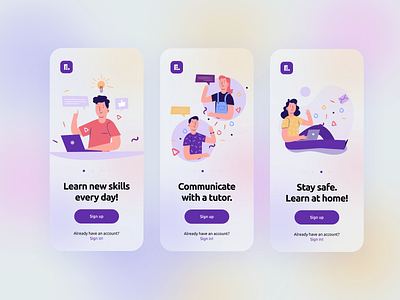 Onboarding Screens E-learning App