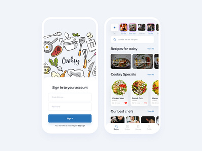 Cooking App Template Free