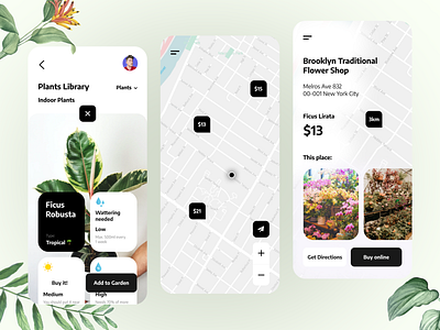 Botanic. Plants Library App 🌱 app best design challenge daily ui design flowers garden library plants ui ui ux ui design user interface ux