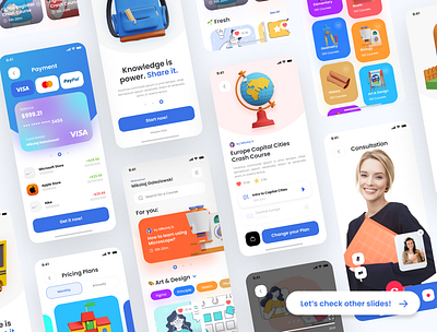 📓 Thinkific “Knowledge is power. Share it.” challenge animation app challenge courses daily ui design dribbble contest onboarding payment pricing profile page thinkific ui ui design user interface