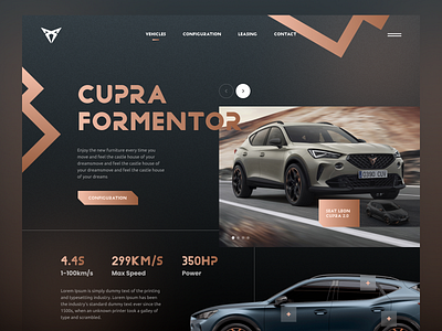 Cupra Cars Page Redesign Web Design car cars landing page web webdesign website