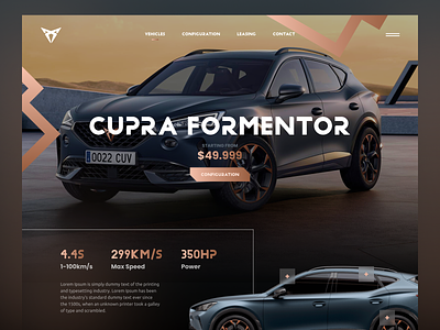 Cupra Cars Page Web Design web web design webdesign website