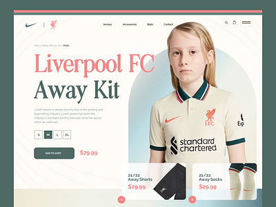 Liverpool FC Product Page Web Design