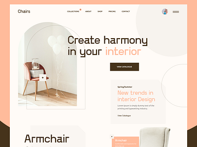 Modern Furniture Web Design armchair chair furniture modern sofa web web design webdesign website