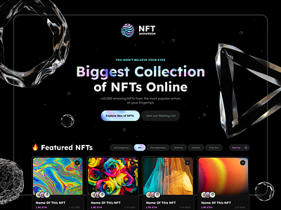 NFT Collection Glass Website