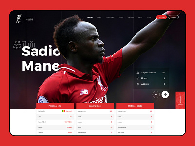 Liverpool FC Player Card design figma liverpool site typogaphy ui ui ux ui design uidesign uiux user interface ux ux ui ux design uxui web web design webdesign website website design