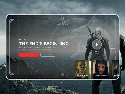 Daily UI #22 Witcher Netflix Concept Page