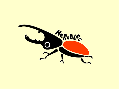 hercules beetle 2d beetle beetle design beetle illustration design hercules beetle illustration illustrator vector