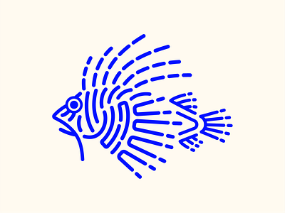 cool fish - lion fish 2d design fish fish design fish logo fishing icon illustration illustrator vector