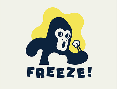 GORILLA FREEZE! 2d animal animal design branding design illustration illustrator vector