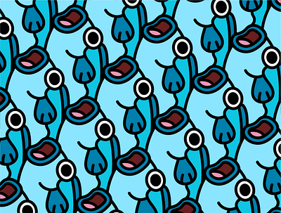 FISH MOB 2d animal design icon illustration illustrator vector