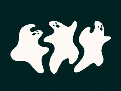 GHOSTS 2d design ghosts halloween icon illustration illustrator vector