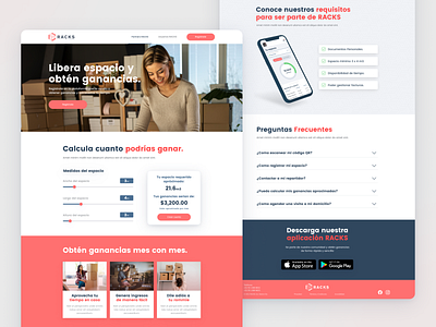 Website Design : Landing page - RACKS