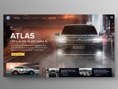 Website - Volswagen Atlas design landing page typography ui ui design user interfaces ux ux design web website