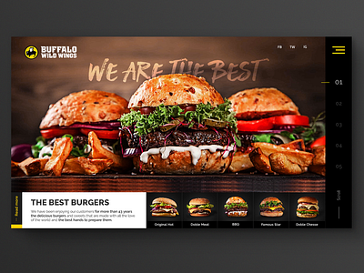 Redesign Website - Buffalo Wild Wing design landing page ui ui design user interfaces ux ux design web website