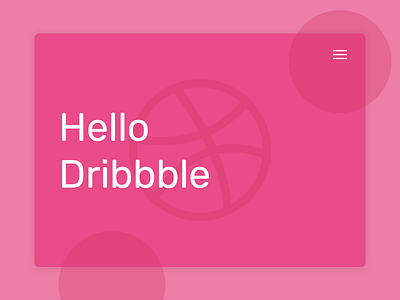 Hi Dribbble! adwher clean debut design minimal web